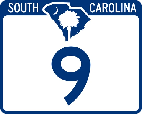 South Carolina Highway 9 route marker